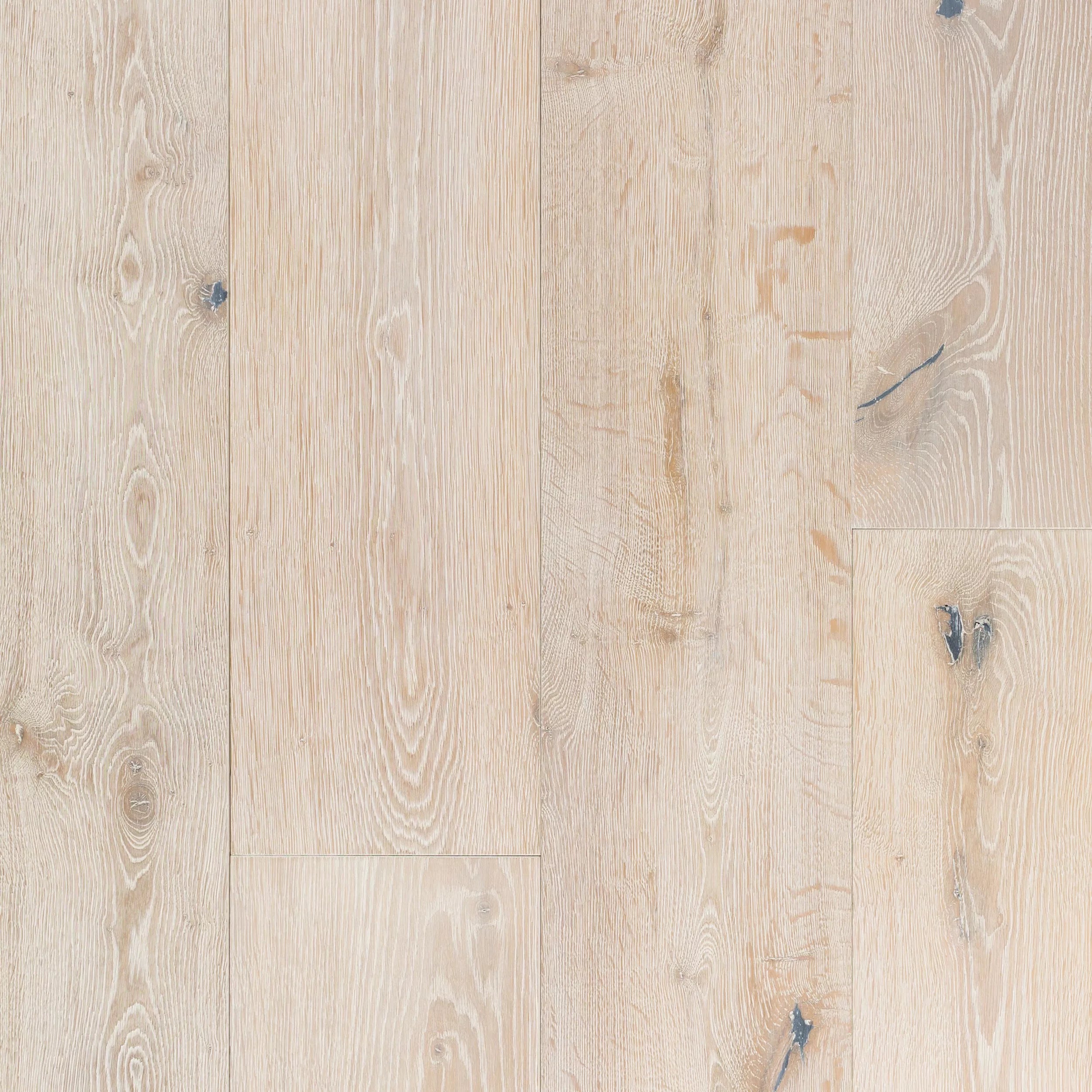 European White Oak Flooring 702, White Washed Reactive Wire Brushed
