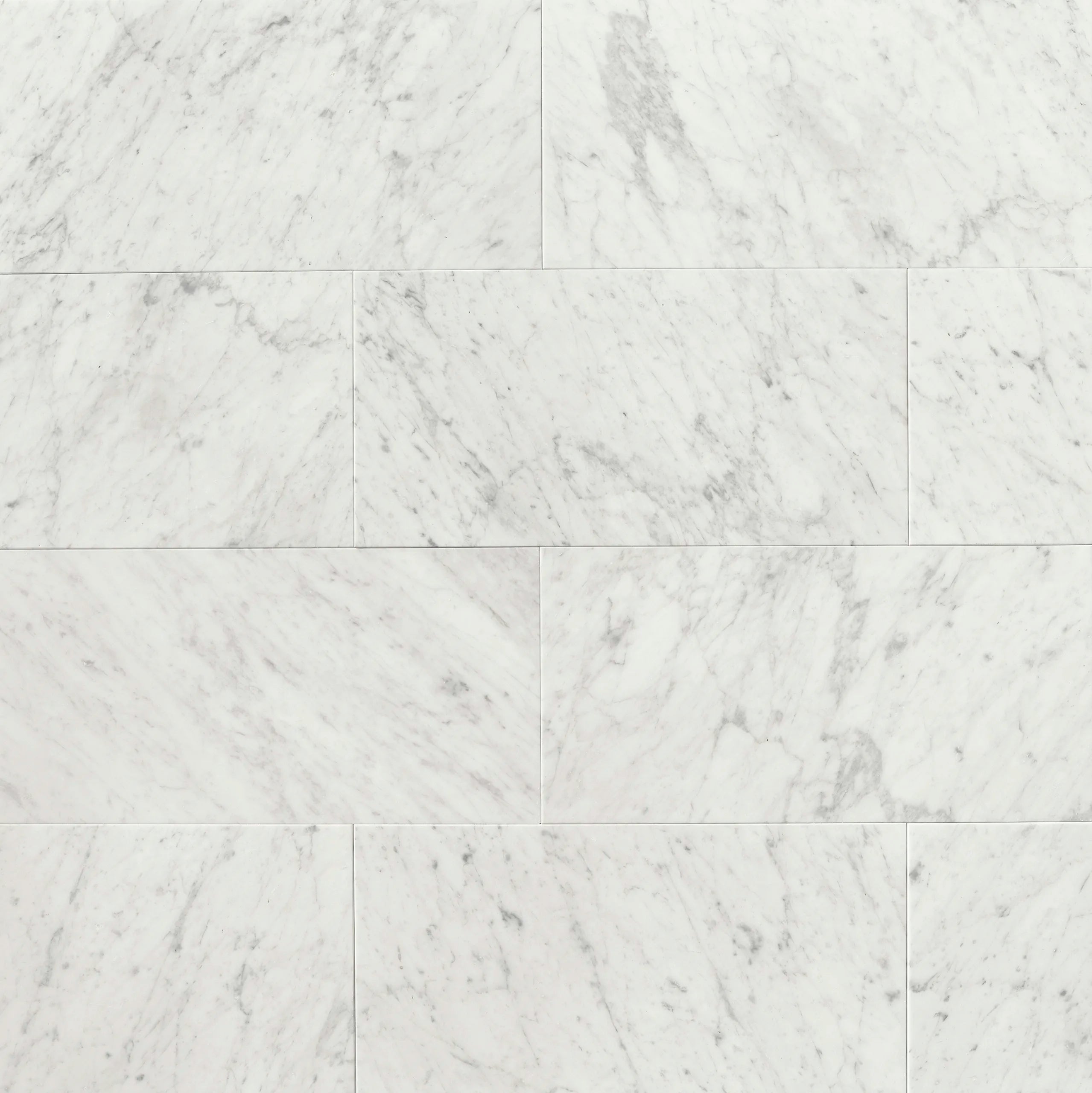 White Carrara Marble Honed Tile 12”x24”