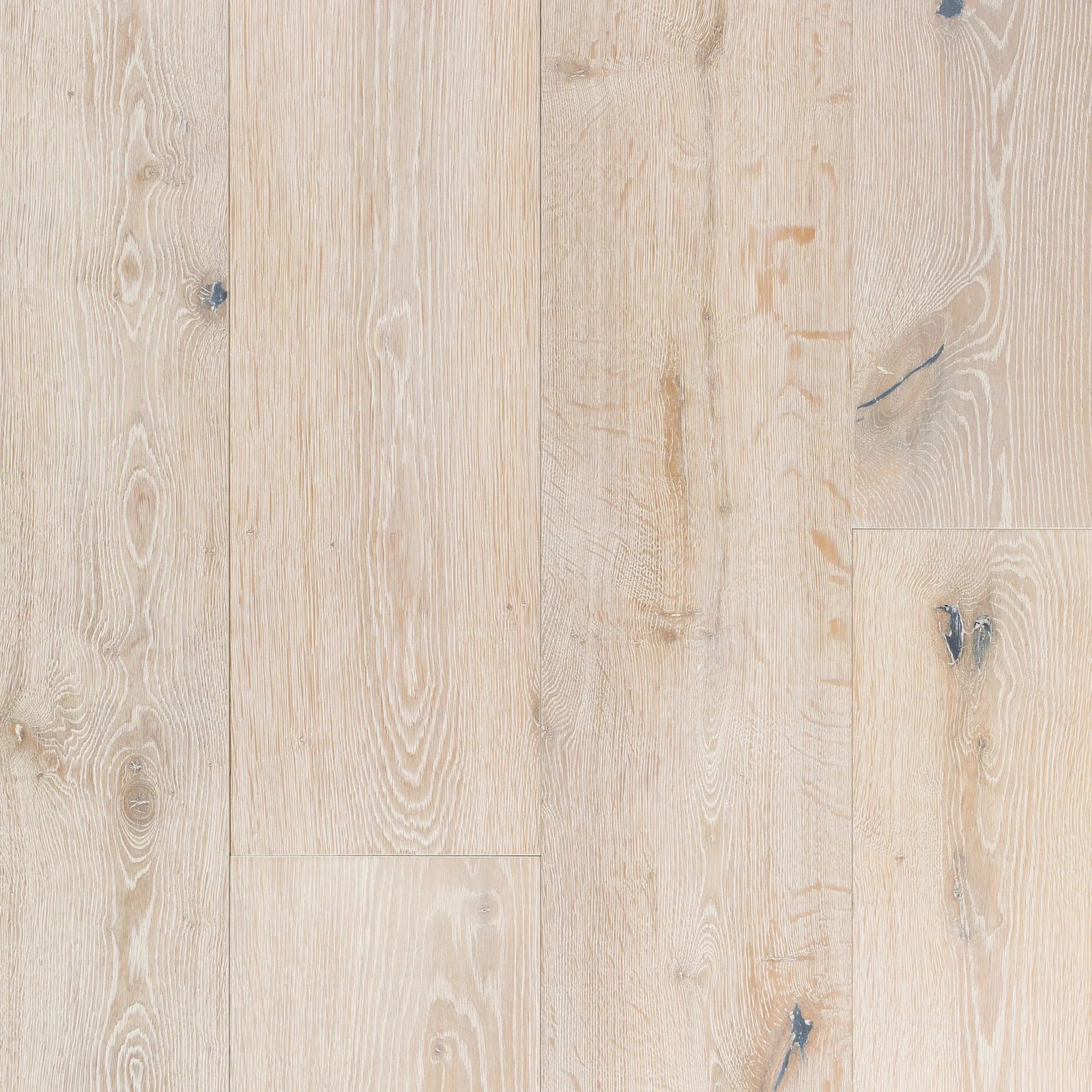 European White Oak Flooring 702, White Washed Reactive Wire Brushed