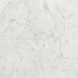 White Carrara Marble Honed Tile 12”x24”